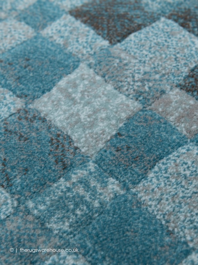 Pixel Code Blue Rug - 7