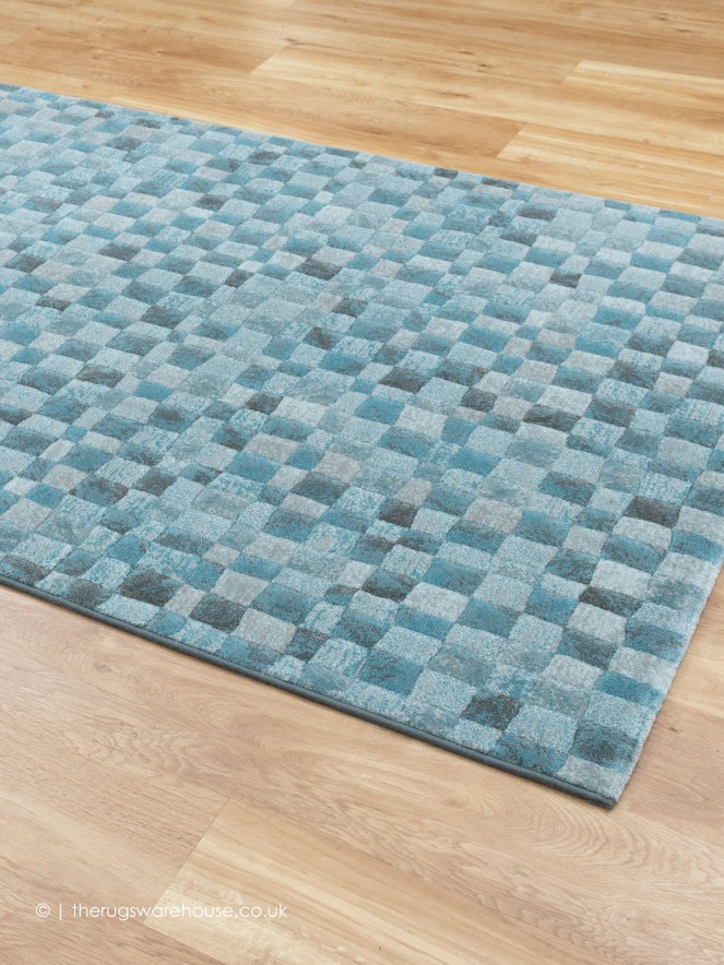 Pixel Code Blue Rug - 8