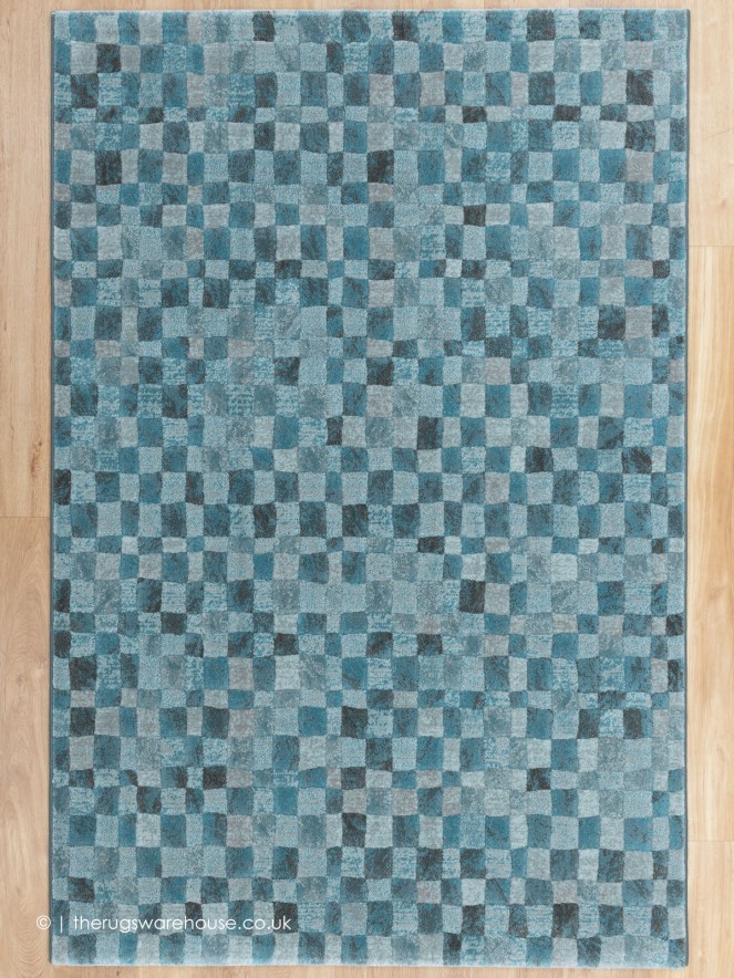 Pixel Code Blue Rug - 9