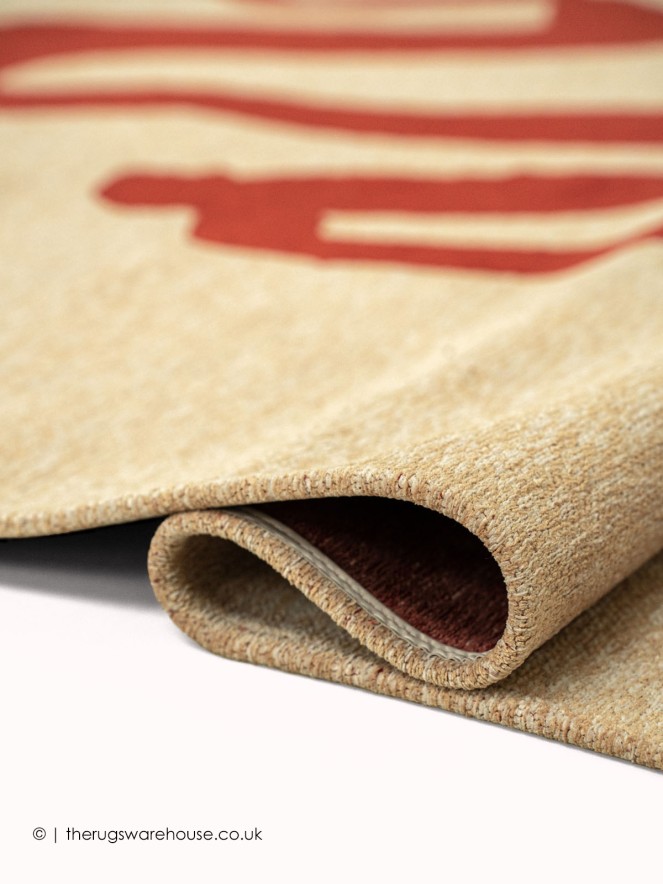 Ribbon Red Circle Rug - 4