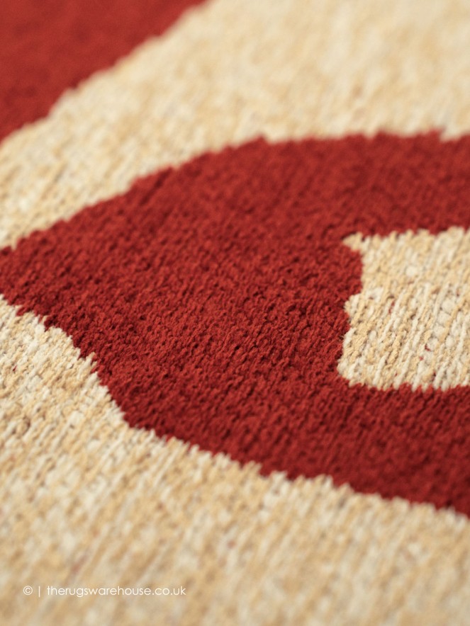 Ribbon Red Circle Rug - 6