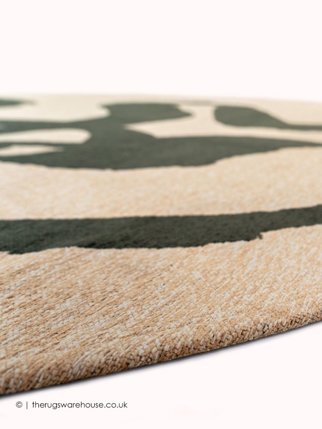Ribbon Green Circle Rug - 3