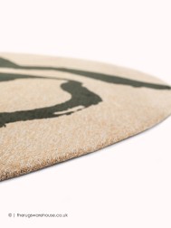 Ribbon Green Circle Rug - Thumbnail - 7