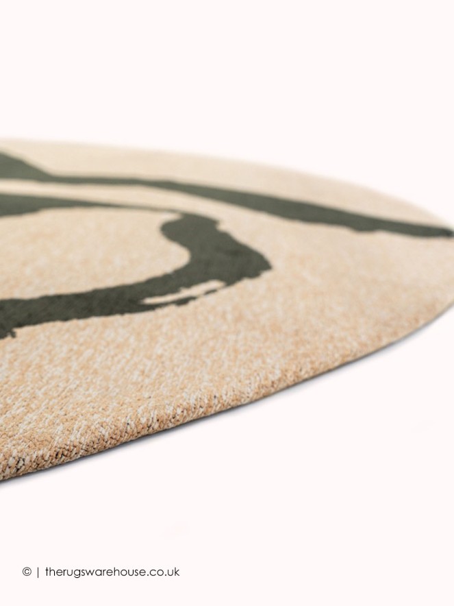 Ribbon Green Circle Rug - 7
