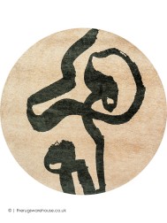 Ribbon Green Circle Rug - Thumbnail - 8