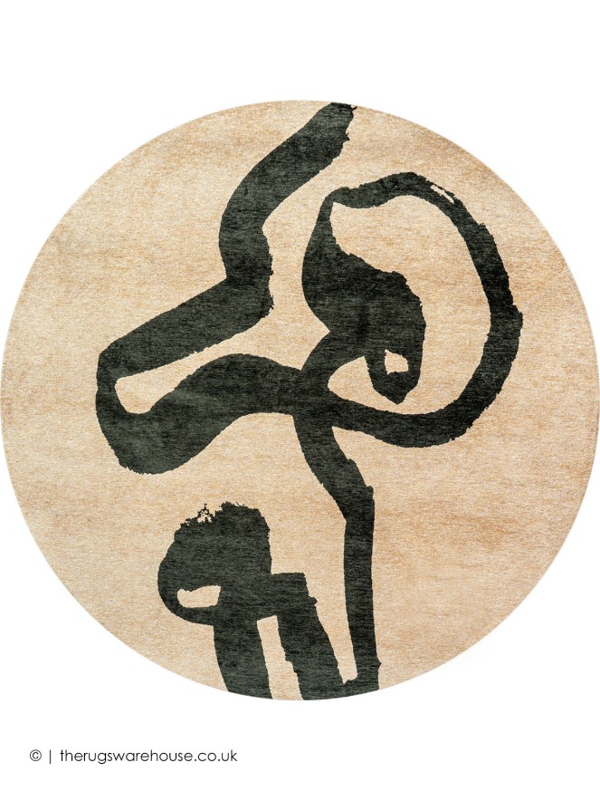 Ribbon Green Circle Rug - 8
