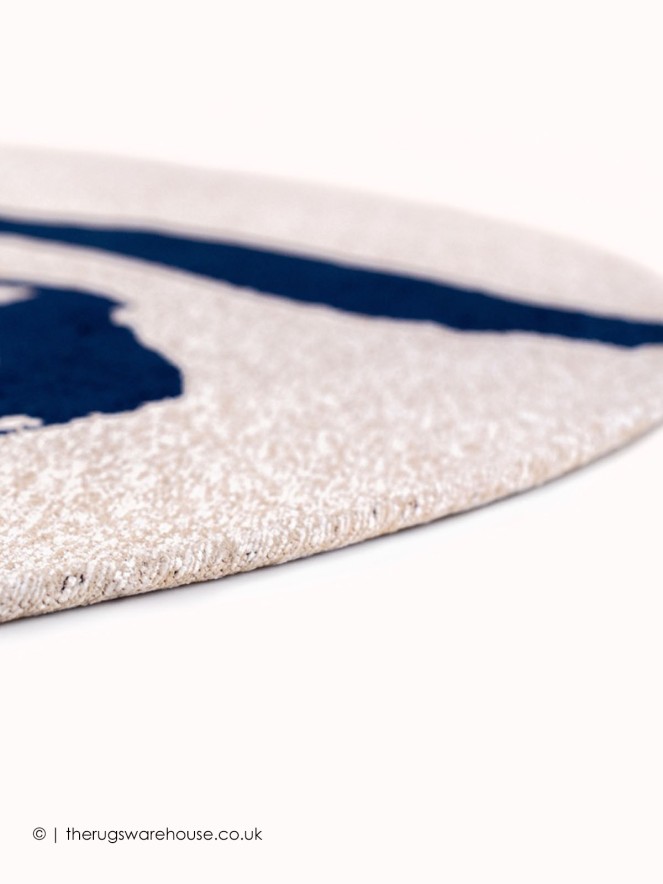 Ribbon Blue Circle Rug - 7