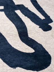Ribbon Blue Circle Rug - Thumbnail - 5