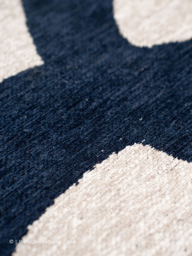 Ribbon Blue Circle Rug - 6