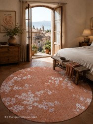Sakura Copper Pink Circle Rug - Thumbnail - 2