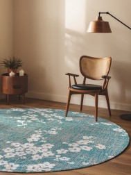 Sakura Lake Blue Circle Rug - Thumbnail - 2