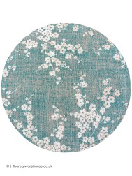 Sakura Lake Blue Circle Rug - Thumbnail - 5