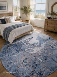 Tokyo Conductive Blue Circle Rug - Thumbnail - 2