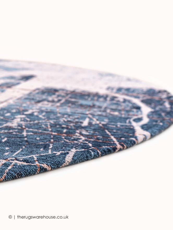 Tokyo Conductive Blue Circle Rug - 6