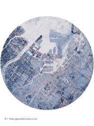 Tokyo Conductive Blue Circle Rug - Thumbnail - 7