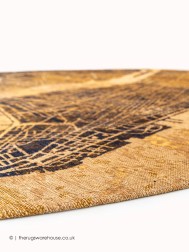 New York Gatsby Gold Circle Rug - Thumbnail - 3