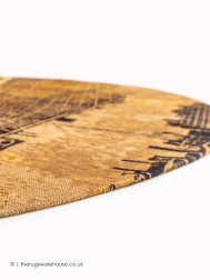New York Gatsby Gold Circle Rug - Thumbnail - 7