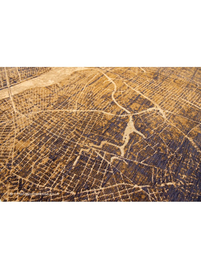 New York Gatsby Gold Circle Rug - 6