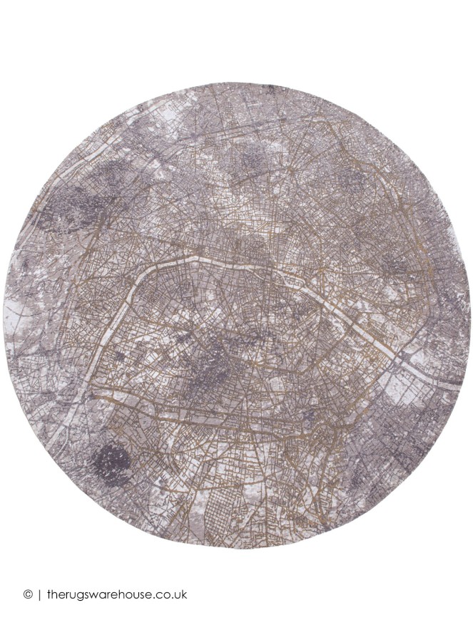 Paris Space Trip Circle Rug - 6