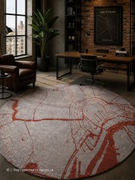 Amsterdam Orange Circle Rug - Thumbnail - 2