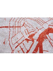 Amsterdam Orange Circle Rug - Thumbnail - 3