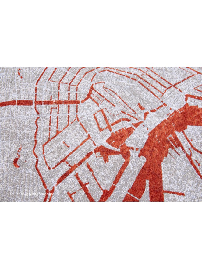 Amsterdam Orange Circle Rug - 3