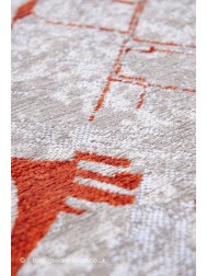 Amsterdam Orange Circle Rug - Thumbnail - 4