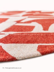 Papercut Rust Circle Rug - Thumbnail - 3