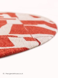 Papercut Rust Circle Rug - Thumbnail - 4