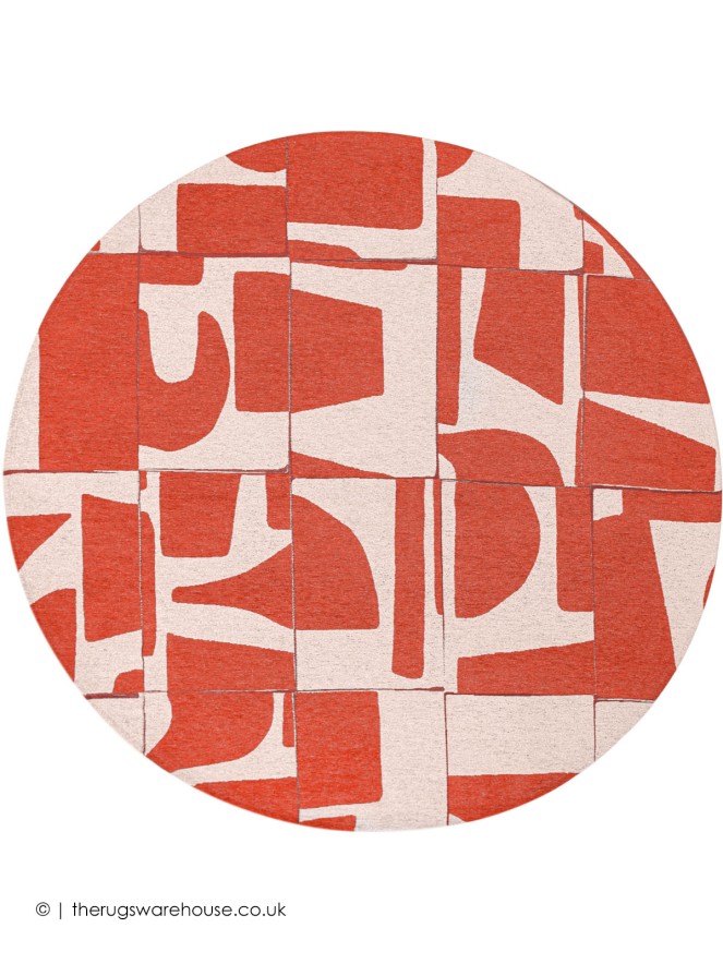 Papercut Rust Circle Rug - 5
