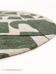 Papercut Sea Spray Circle Rug - Thumbnail - 4