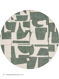 Papercut Sea Spray Circle Rug - Thumbnail - 5