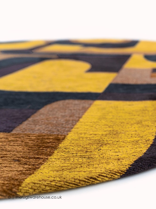 Yellow Meyer Circle Rug - 3