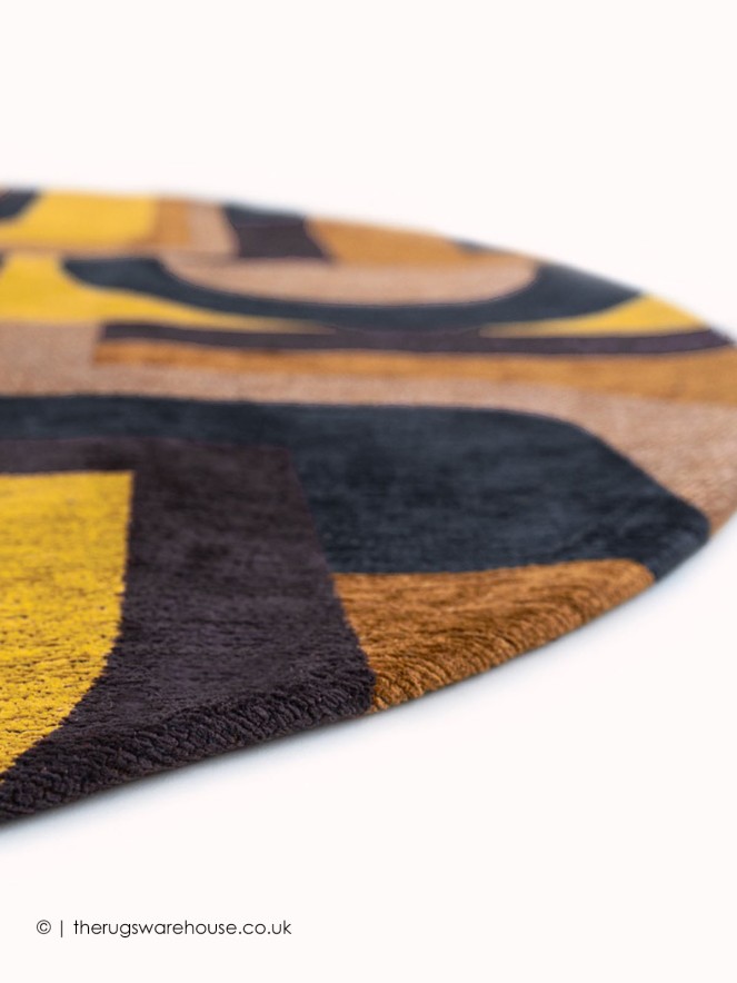 Yellow Meyer Circle Rug - 4
