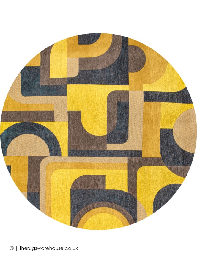 Yellow Meyer Circle Rug - 5