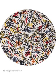 Street Graf Circle Rug - Thumbnail - 5