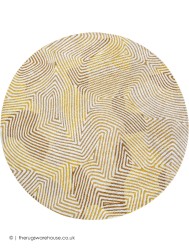 Yellow Hippy Circle Rug - Thumbnail - 5