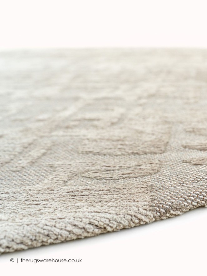 Dry Beige Circle Rug - 3