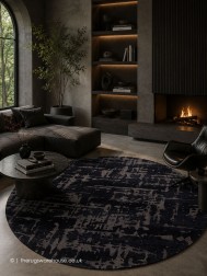 Black Water Circle Rug - Thumbnail - 2