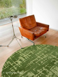 Perrier's Green Circle Rug - Thumbnail - 2