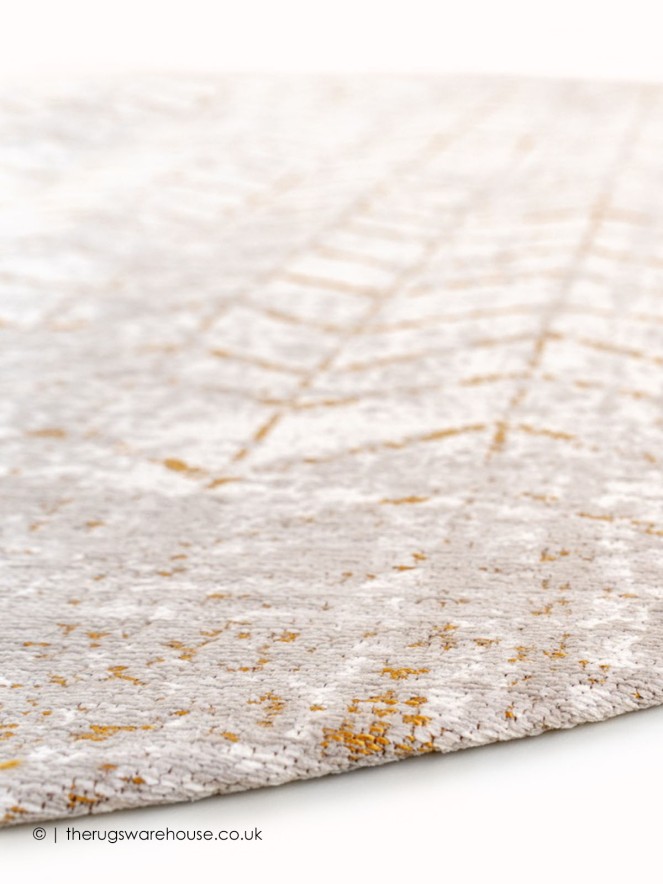 Central Yellow Circle Rug - 3