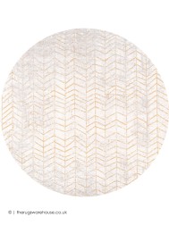 Central Yellow Circle Rug - Thumbnail - 5