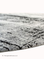 Metro Black & White Circle Rug - Thumbnail - 3