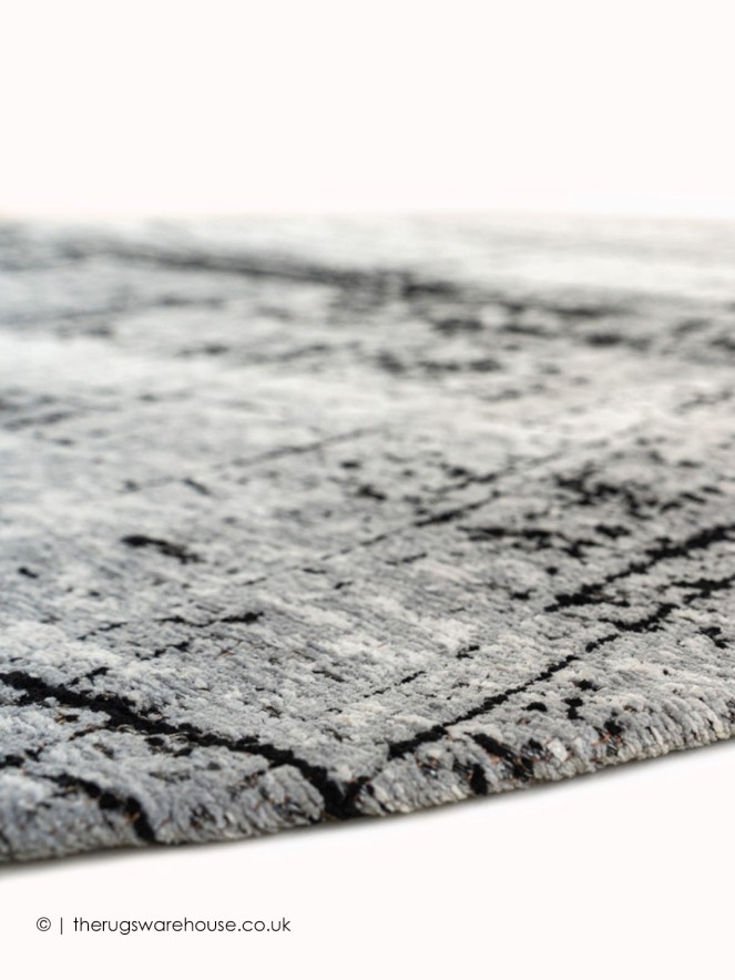 Metro Black & White Circle Rug - 3