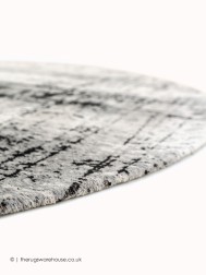 Metro Black & White Circle Rug - Thumbnail - 4