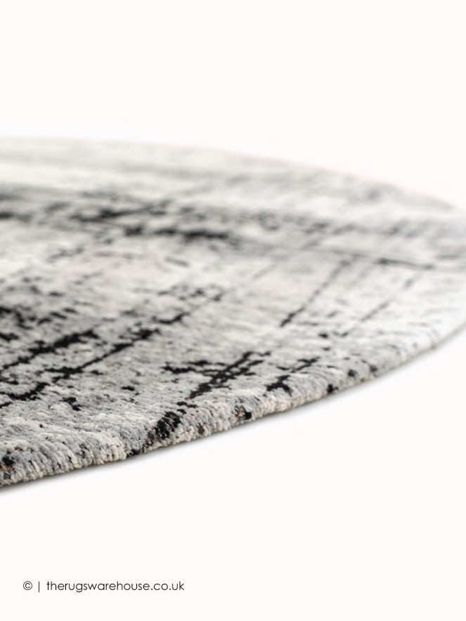 Metro Black & White Circle Rug - 4