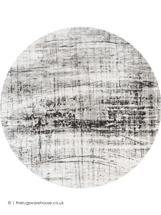 Metro Black & White Circle Rug - 5
