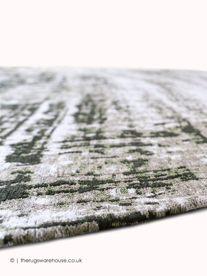 Central Green Circle Rug - 3