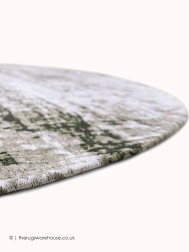Central Green Circle Rug - Thumbnail - 4