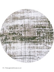 Central Green Circle Rug - Thumbnail - 5
